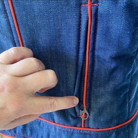 Vintage Levi’s Orange Tab Denim Ski Jacket 12 L - Picture 6 of 9